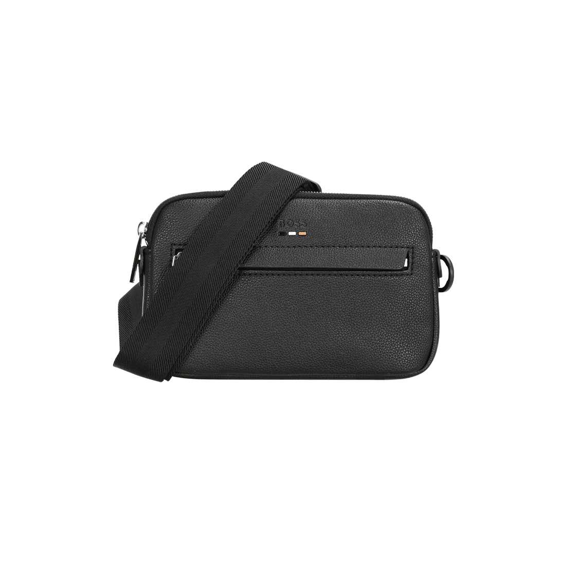 50548031-001 Hugo Boss Pebbled Textured Messenger Bag Black