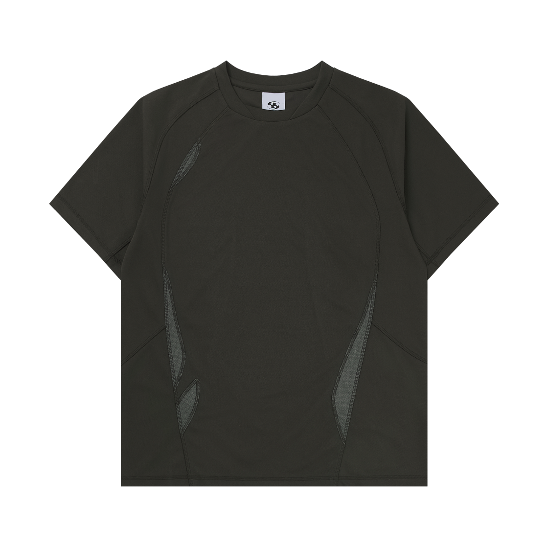 산산기어 팔로잉 패널 티셔츠 머드 카키 - 25SS(Sansan Gear Flowing Panel T-Shirt Mud Khaki - 25SS)