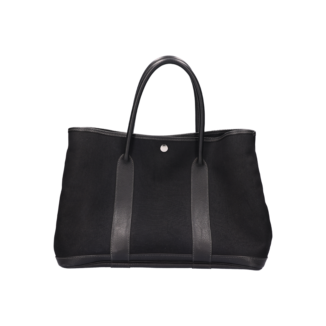 IT7SVJJWAFNK Hermes Garden Party 36 Bag Canvas Noir Palladium Hardware I Stamp - #3