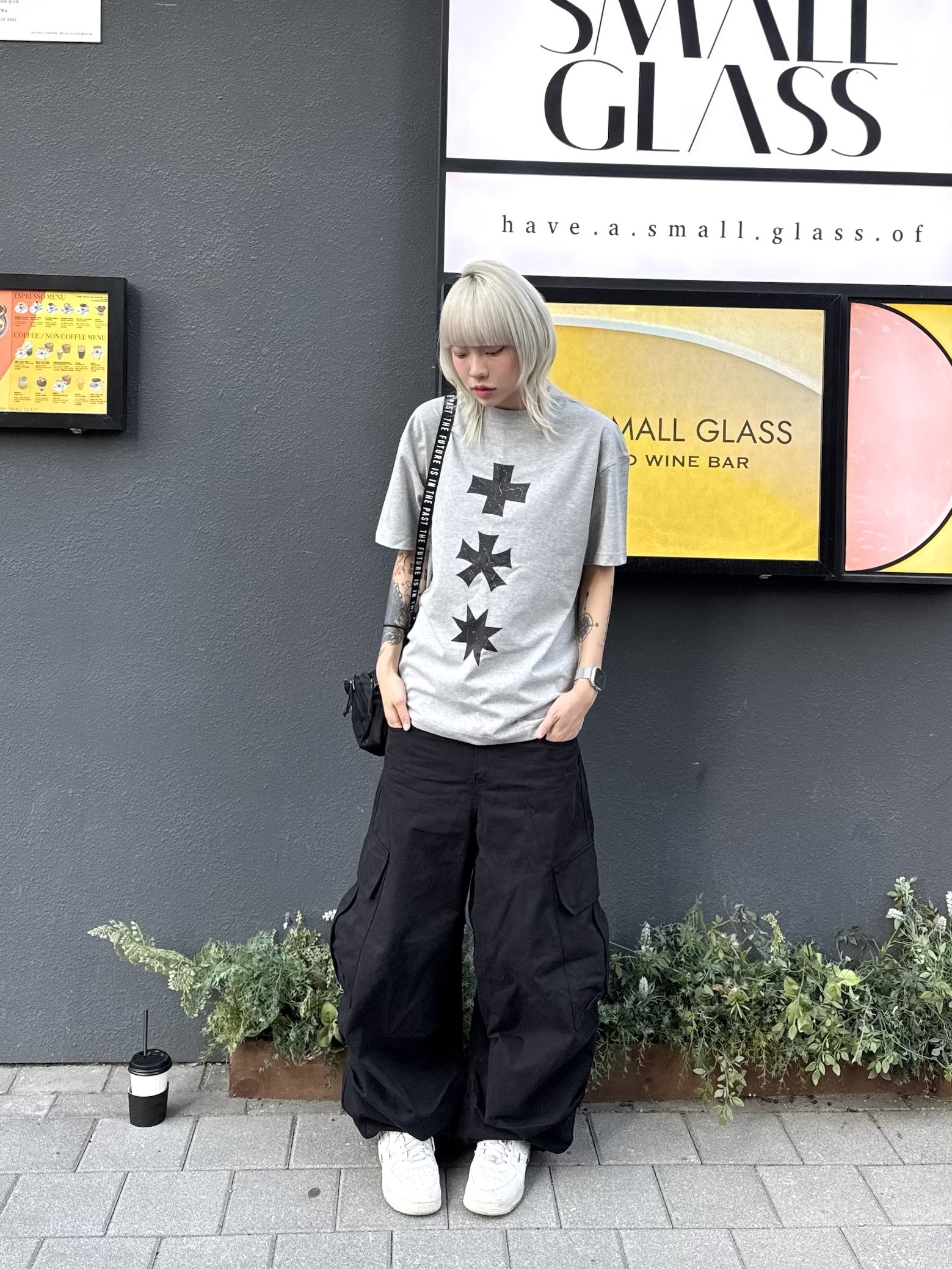 Human Made Military Pouch Small Black, (W) Nike Air Force 1 Low '07 LX Chrome Luxe 착용 스타일 - 2