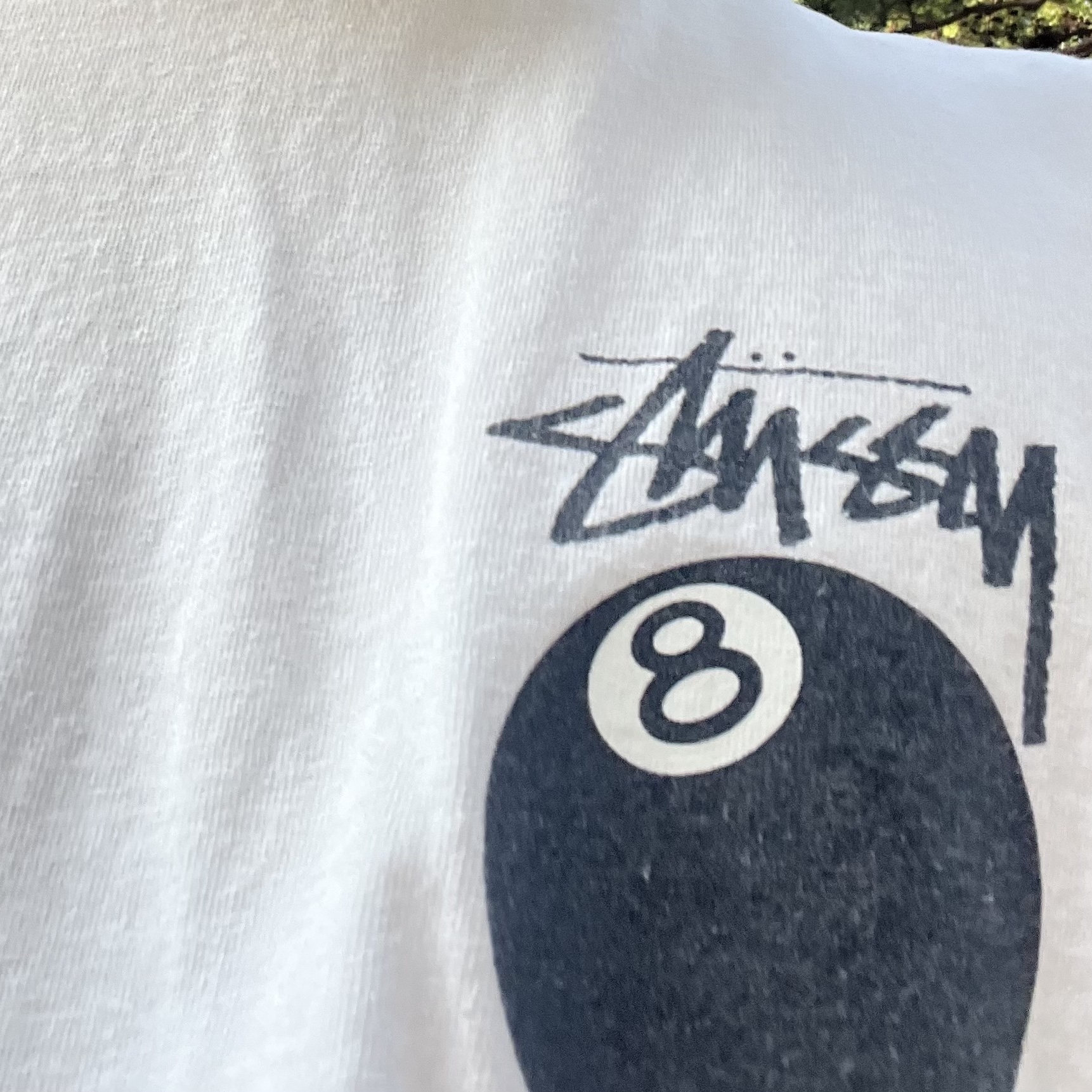 Stussy 8 Ball T-Shirt White 착용 스타일