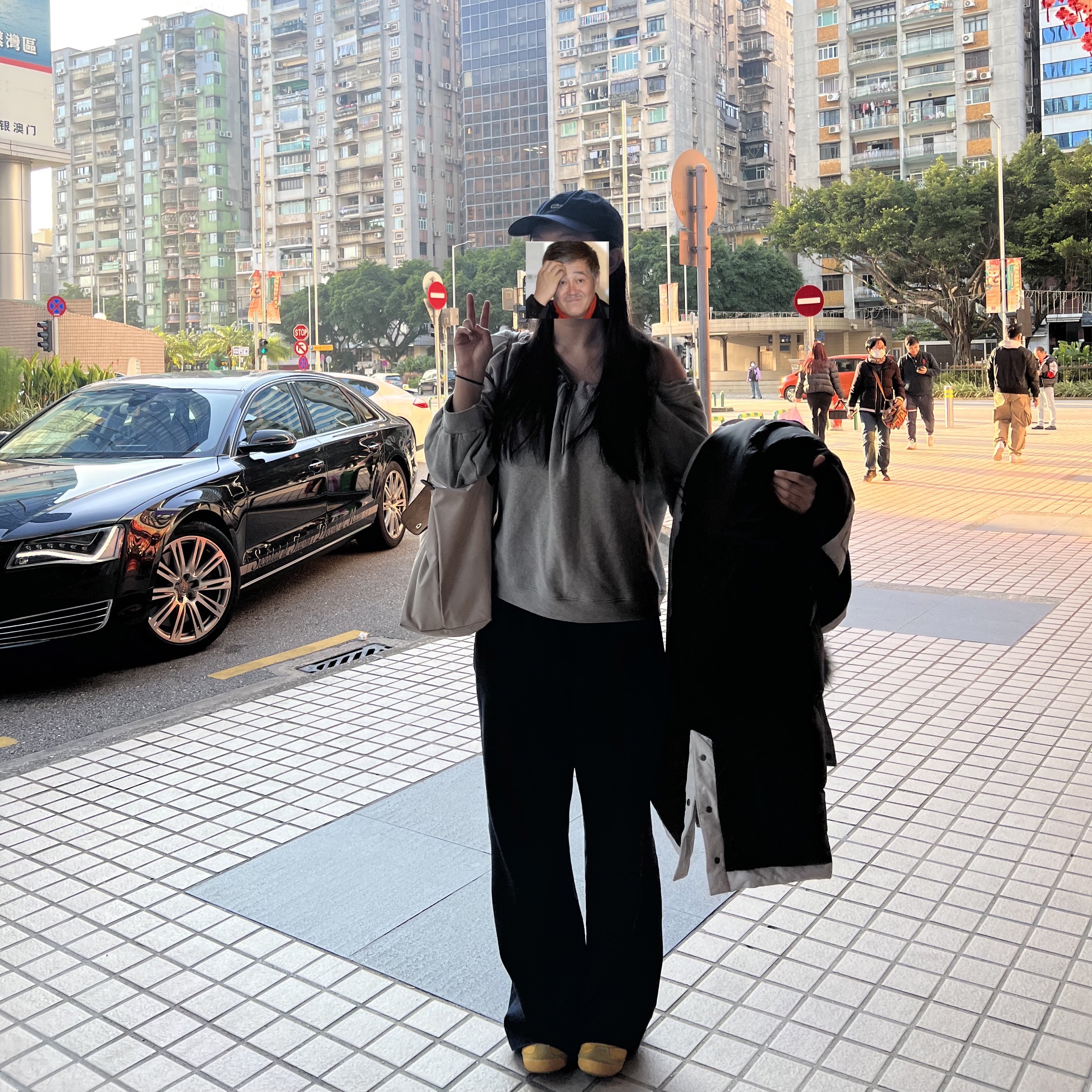 Longchamp Le Pliage Original Tote Bag L Paper 착용 스타일 - 2