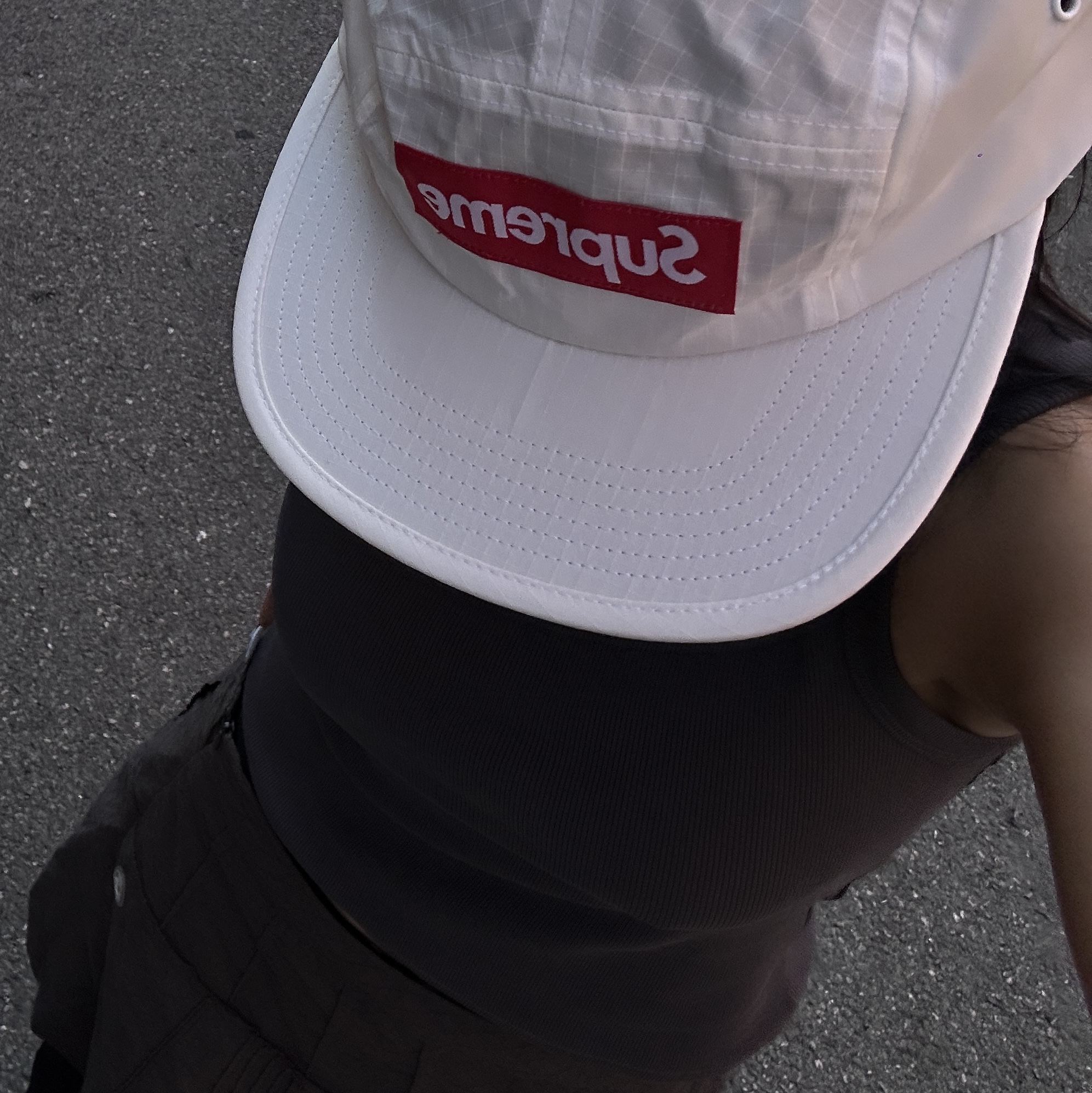 Supreme Waxed Ripstop Camp Cap White - 24FW, COYSEIO Flower Pintuck Skirt Charcoal 착용 스타일