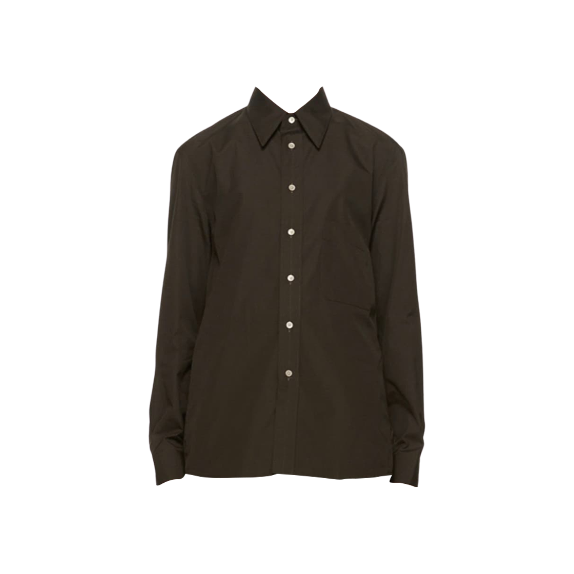 SH144-LF353-695 Lemaire Regular Cotton Shirt Midnight Green