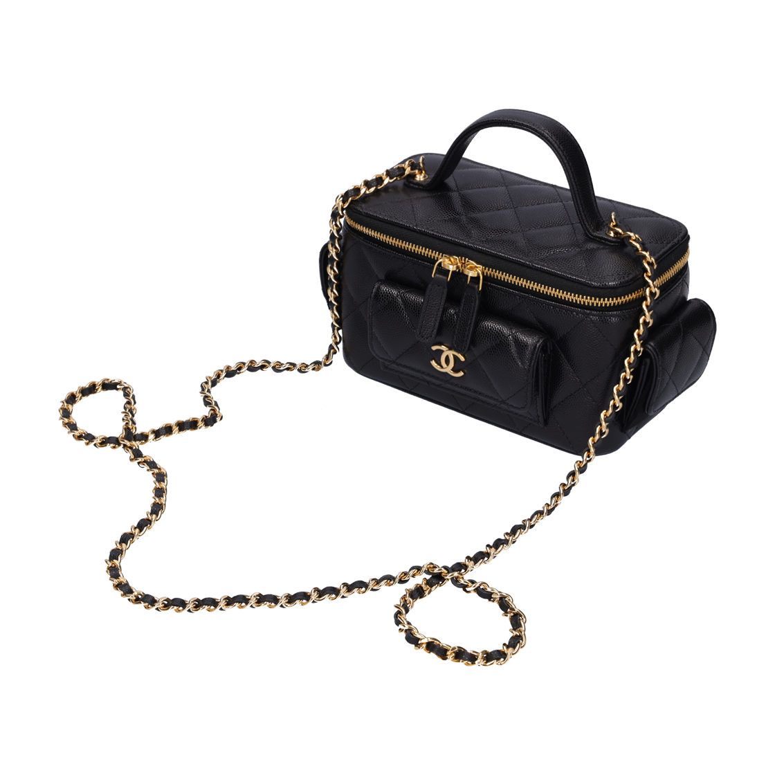 샤넬 AP3017 베네티 코스메틱 체인백 카프스킨 블랙 금장(Chanel Vanity Cosmetic Chain Bag Calfskin Black Gold Hardware) - 6