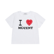 MUCENT I Love Mucent Lettering Half T Unisex White