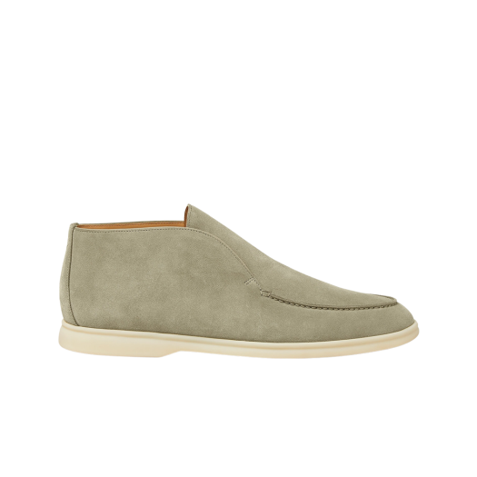 FAB4368-506Z Loro Piana Open Suede Walk Ankle Boot Army Grey