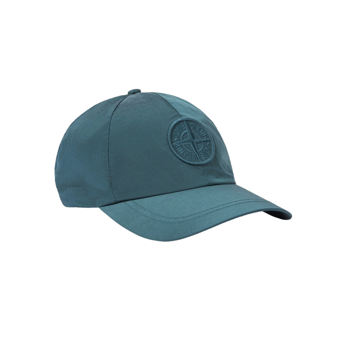 K2S1591000-11S0076-V0057 Stone Island 9100011 Nylon Metal in Econyl Baseball Cap with Drawcord Compass Embroidery Dark Teal Green - 25FW