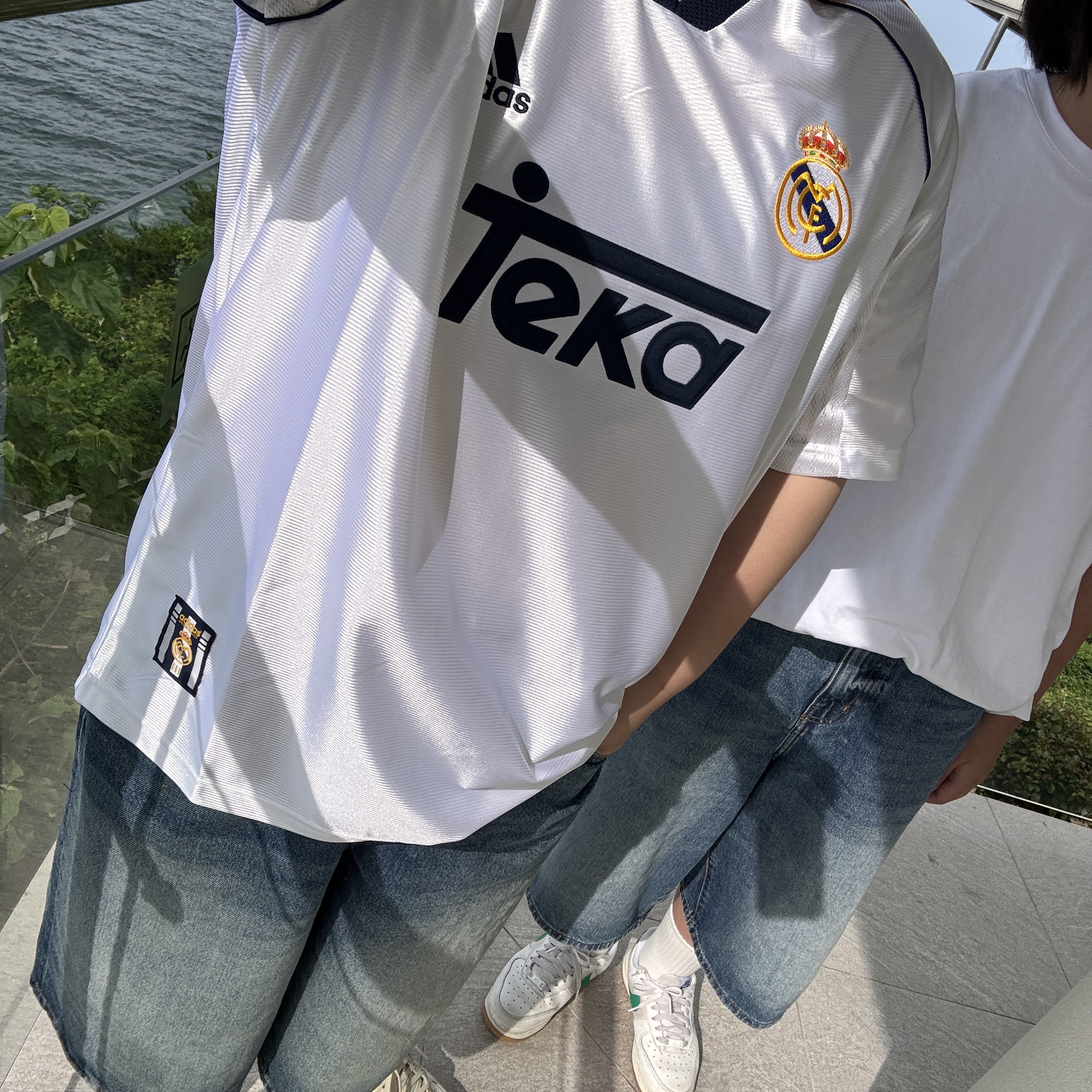 Adidas Real Madrid 99/00 Home Jersey White - KR Sizing (Non Marking Ver.) 착용 스타일 - 1