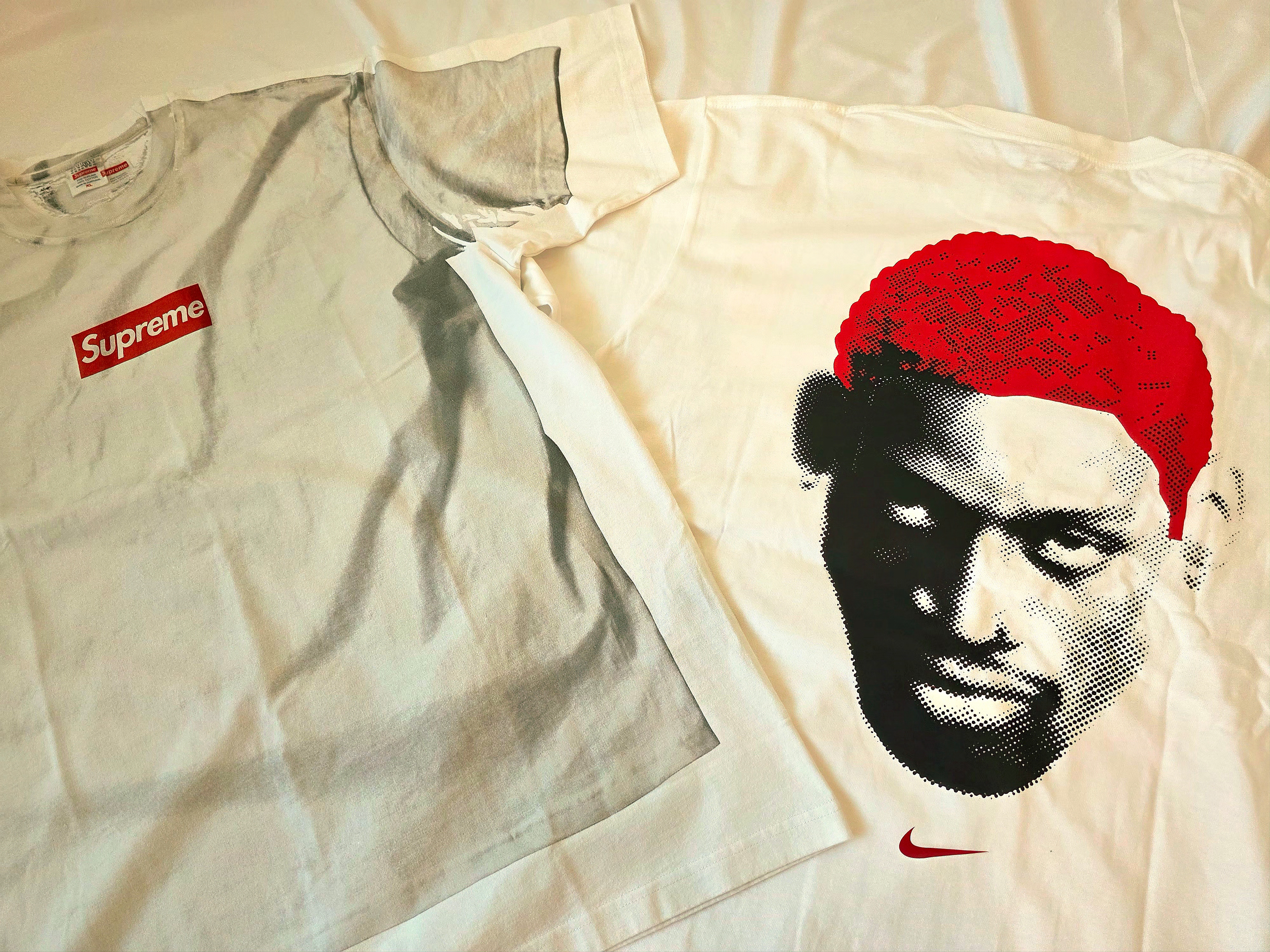 Supreme x MM6 Maison Margiela Box Logo T-Shirt White - 24SS 착용 스타일 - 2