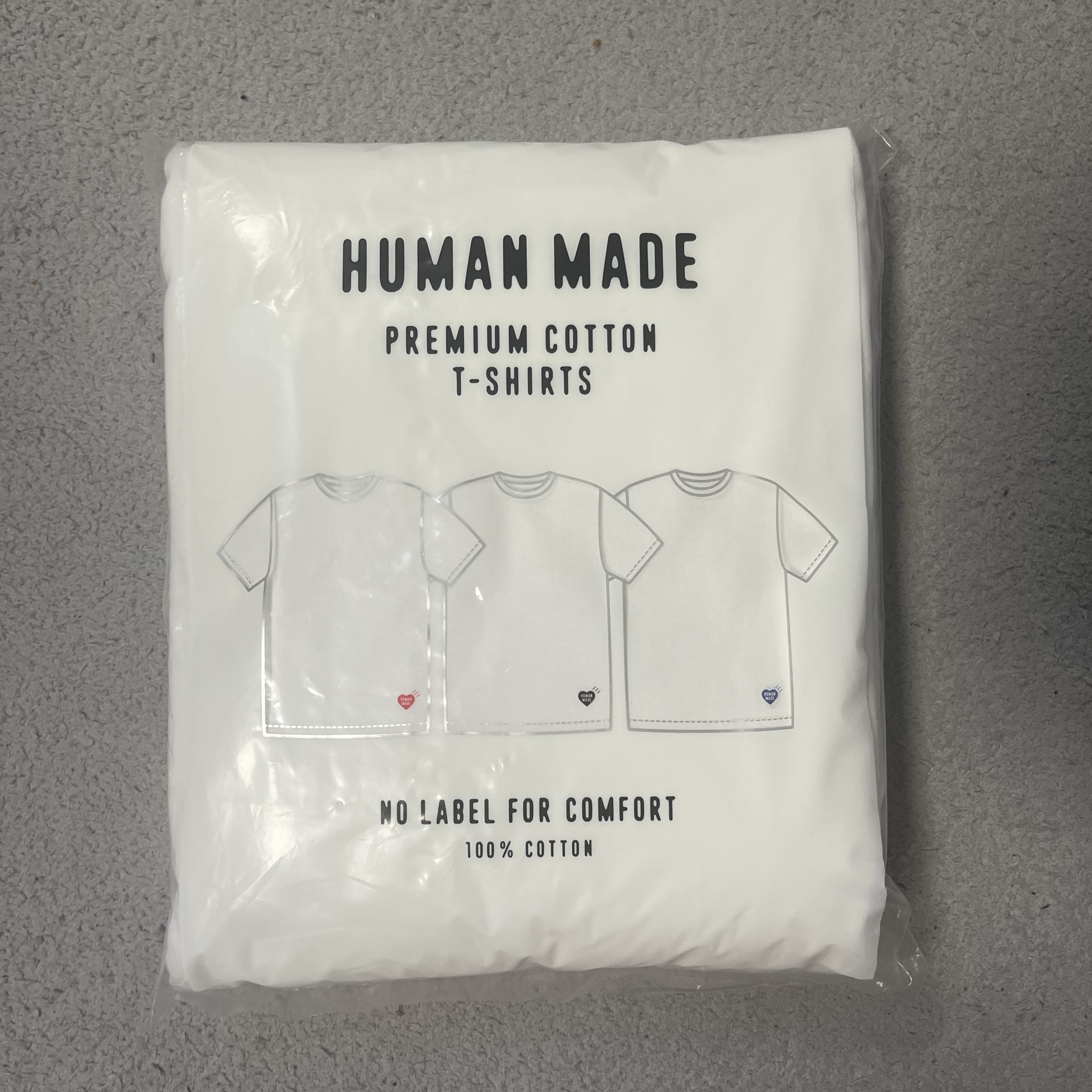 Human Made T-Shirts White (3 Pack), Mischief House Ball Cap Charcoal 착용 스타일 - 2