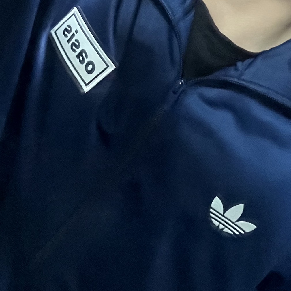 Adidas x Oasis Tour Firebird Track Top Night Indigo - US Sizing 착용 스타일
