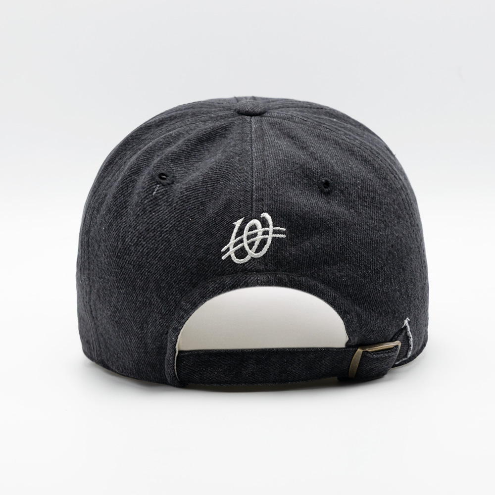위얼드월드 LOVE 로고 데님 볼캡 블랙(Weird World Love logo Denim Ball cap Black) - 3