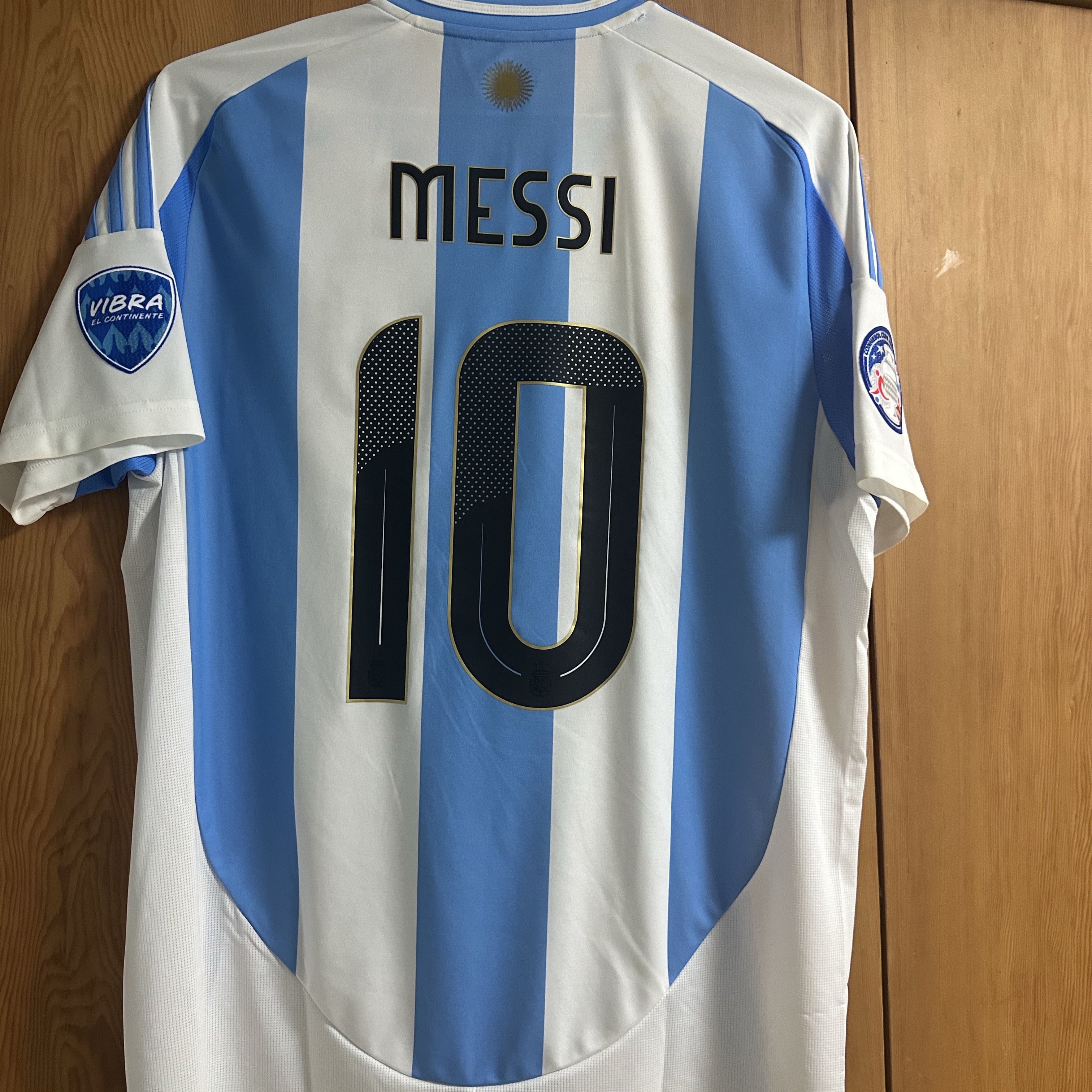 Adidas Argentina 2024 Home Jersey White Blue Burst - KR Sizing (Non Marking Ver.) 착용 스타일 - 2