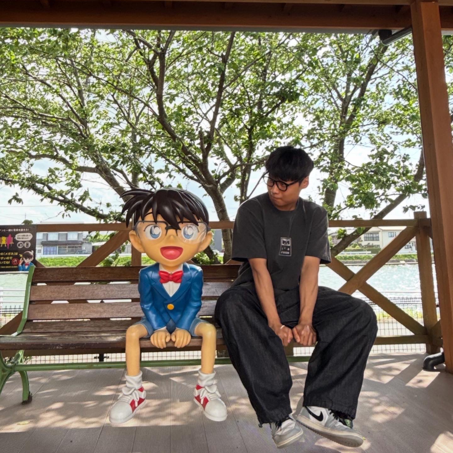 IAB Studio x Obey Icon Heavyweight Box T-Shirt Digital Black 착용 스타일