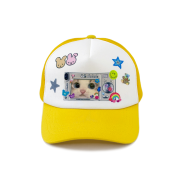 UnsteadyMarket Kitty Trucker Cap Yellow