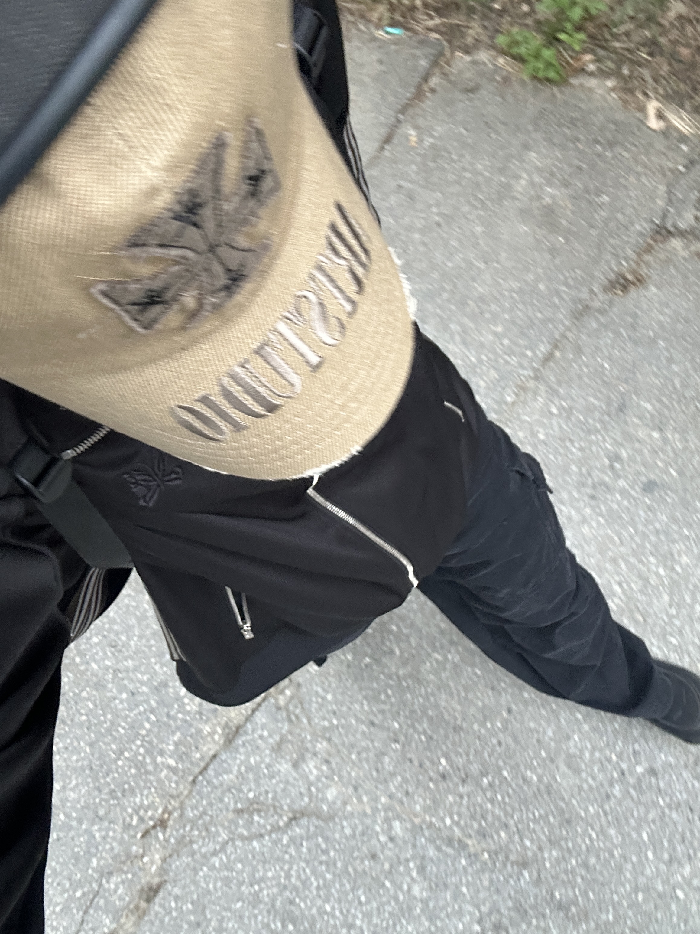 [더블적립] ETCE Cross Destroyed Cap Beige 착용 스타일