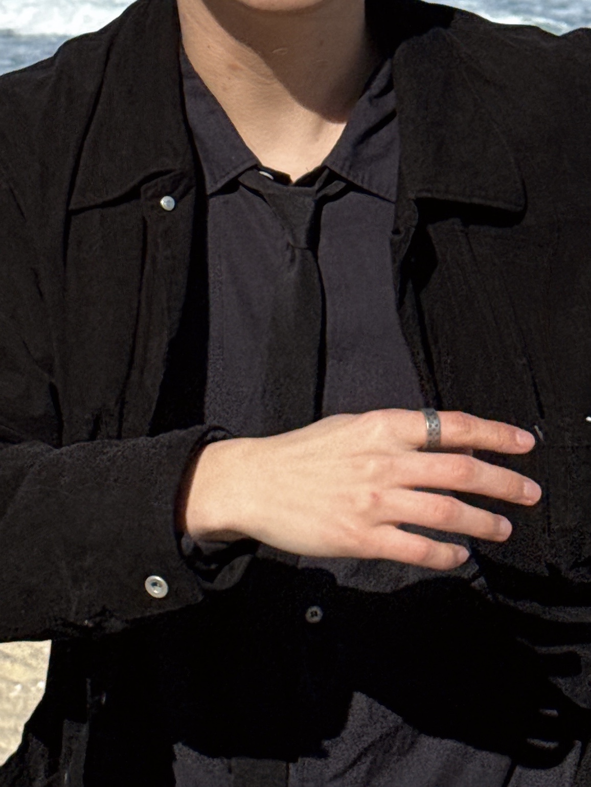 Polyteru Chore Jacket (Coverall Jacket) 23 ver. Black 착용 스타일 - 2