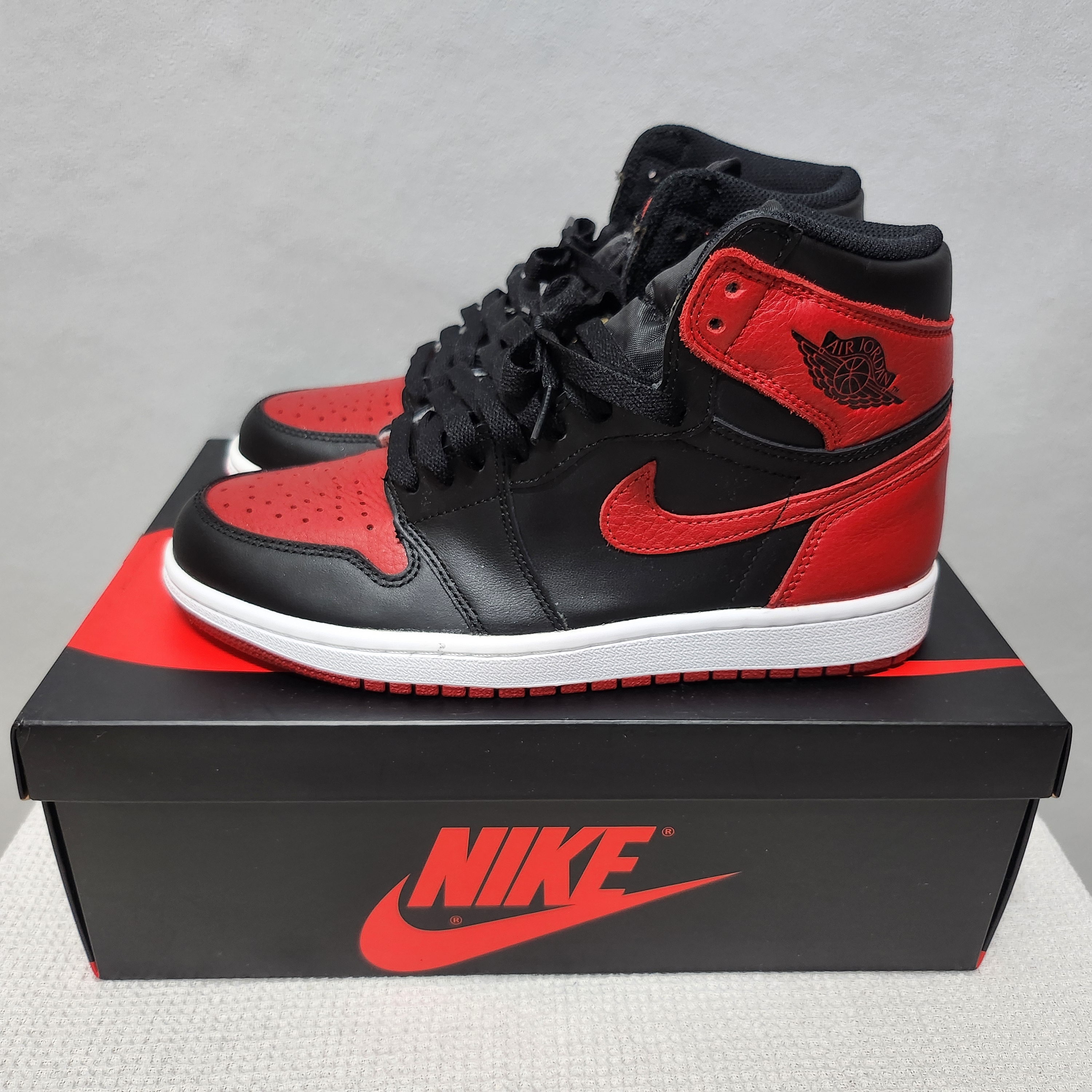 Jordan 1 Retro High OG Bred 2013, Jordan 1 Retro High OG Bred Banned 2016 착용 스타일 - 3