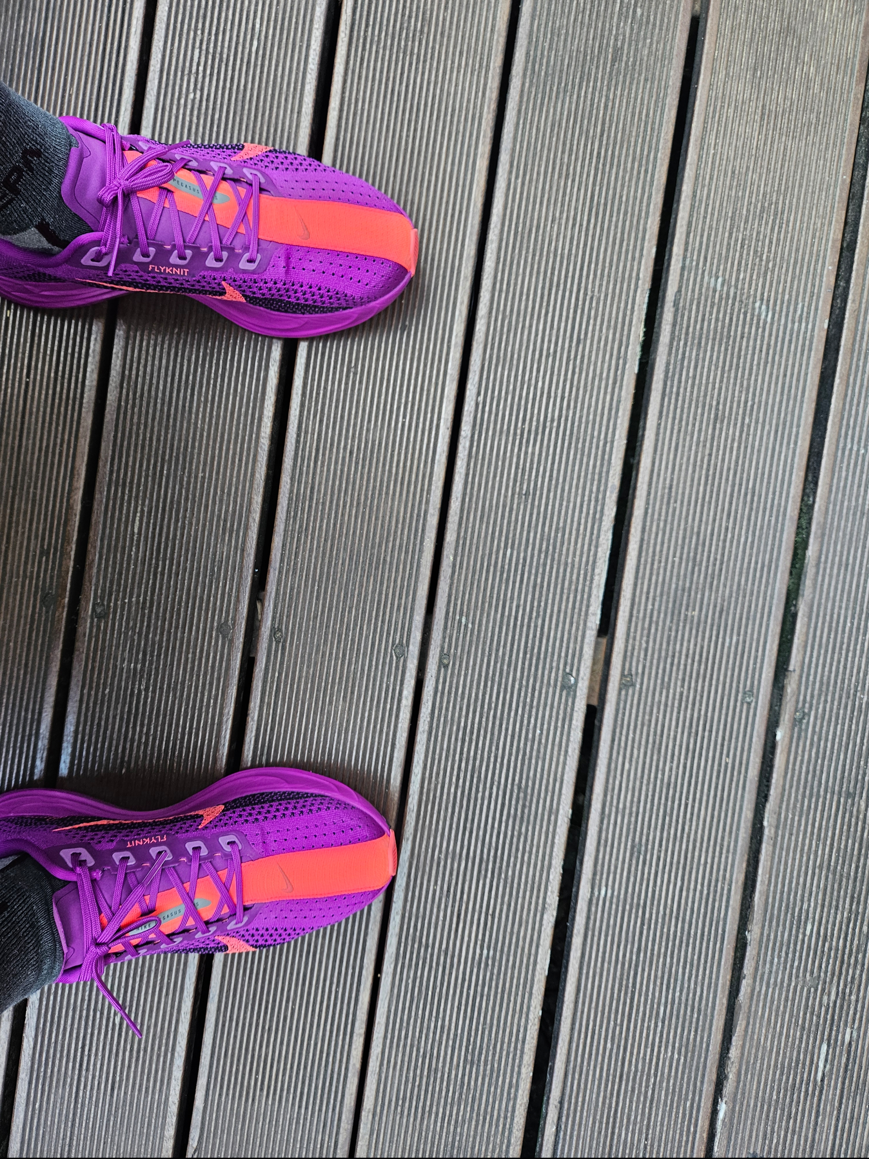Nike Pegasus Plus Vivid Purple Black 착용 스타일 - 2