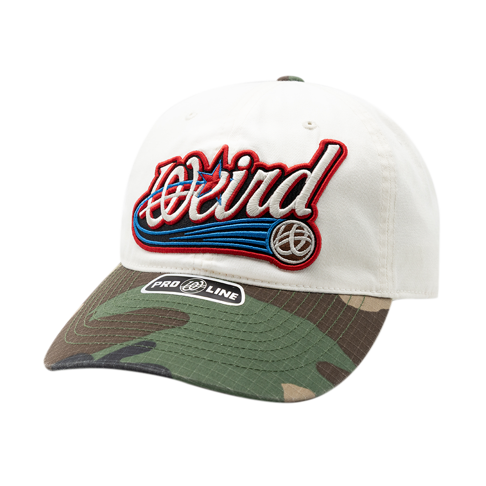 위얼드월드 바스켓볼 카모 배색 볼캡 아이보리(Weird World Basket Ball Camo Two Tone Ball cap Ivory)