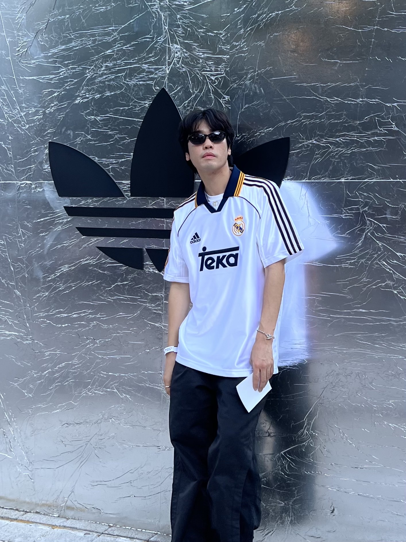 Adidas Real Madrid 99/00 Home Jersey White - KR Sizing (Non Marking Ver.) 착용 스타일 - 2