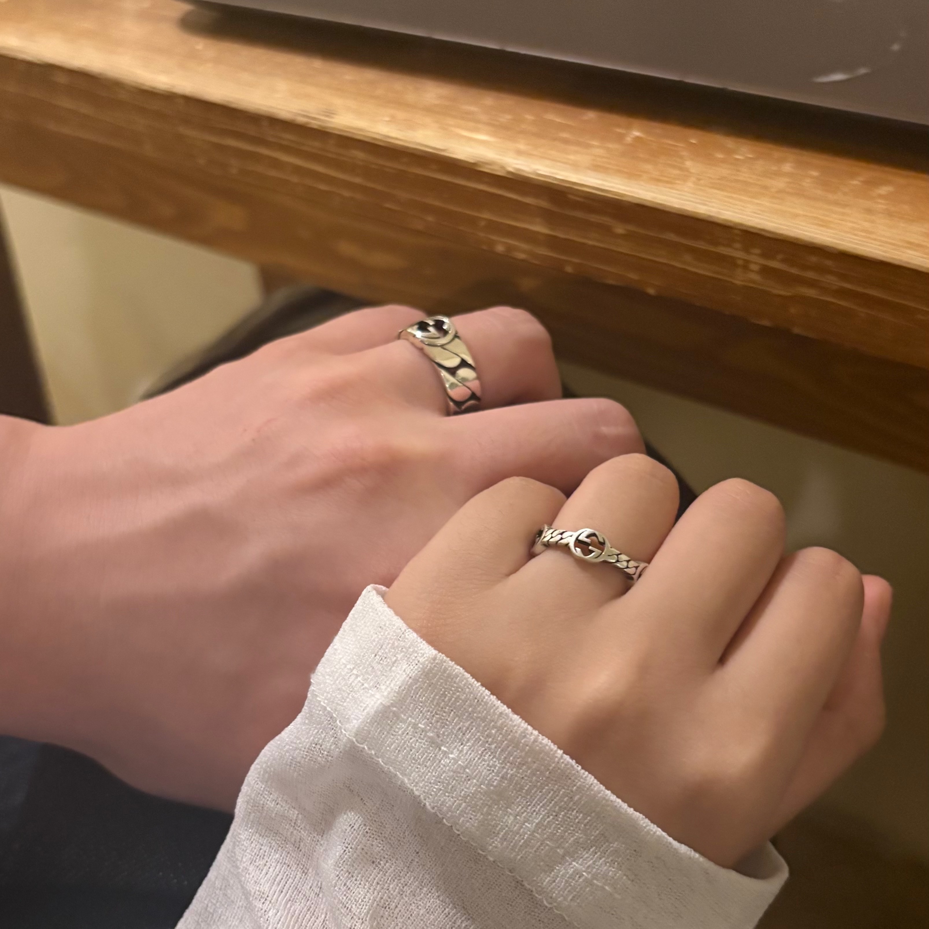 Gucci Interlocking G Ring Silver, Gucci Interlocking G Ring Silver 착용 스타일