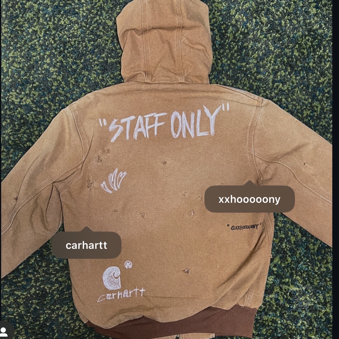 Carhartt Loose Fit Firm Duck Regular Insulated Flannel Lined Active Jacket Carhartt Brown 착용 스타일 - 3