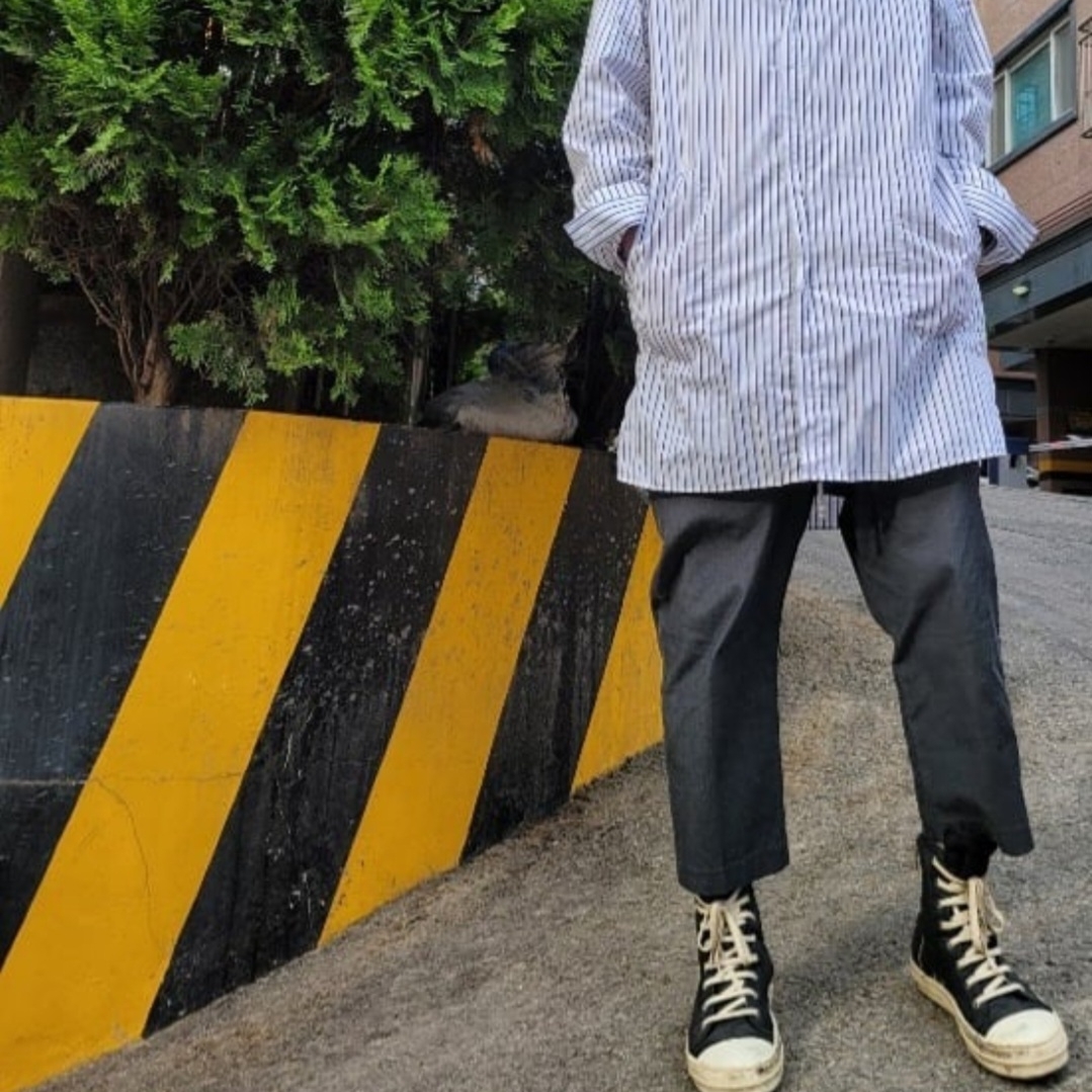 Rick Owens Drkshdw Cotton Zipper Sneakers Black Milk 착용 스타일