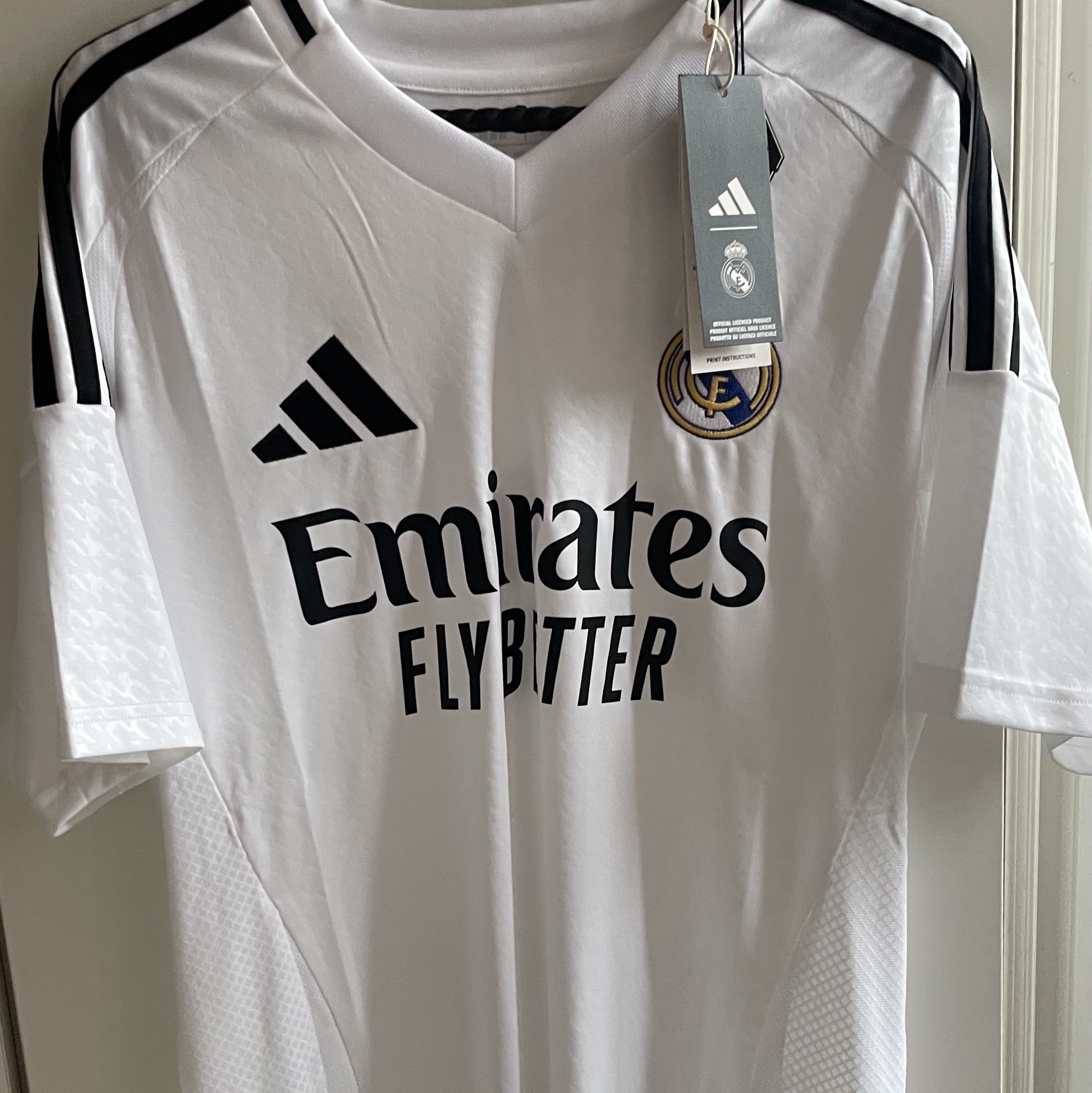 Adidas Real Madrid 2024/25 Home Jersey White - KR Sizing (Non Marking Ver.) 착용 스타일