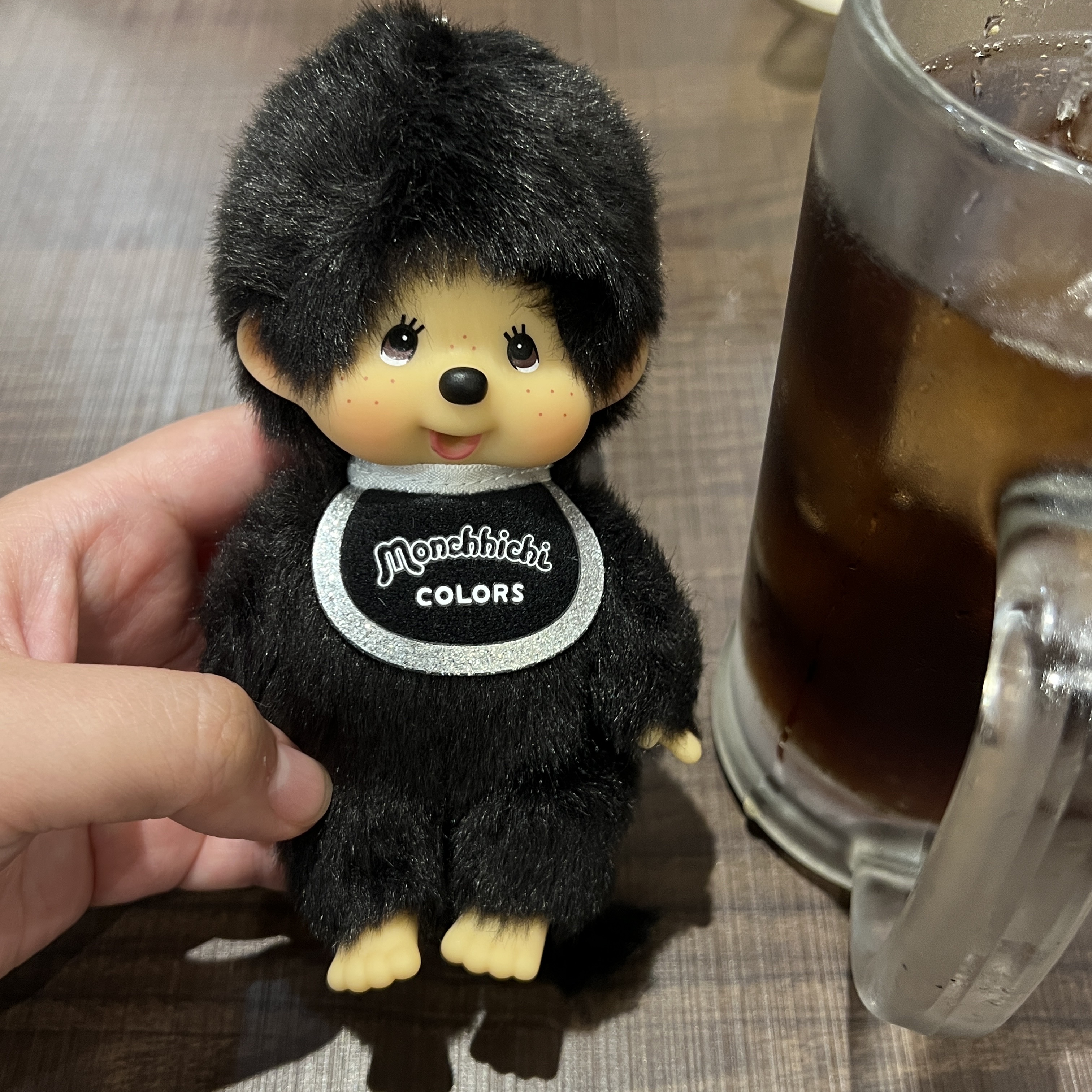 Monchhichi Colors Key Chain Black 착용 스타일