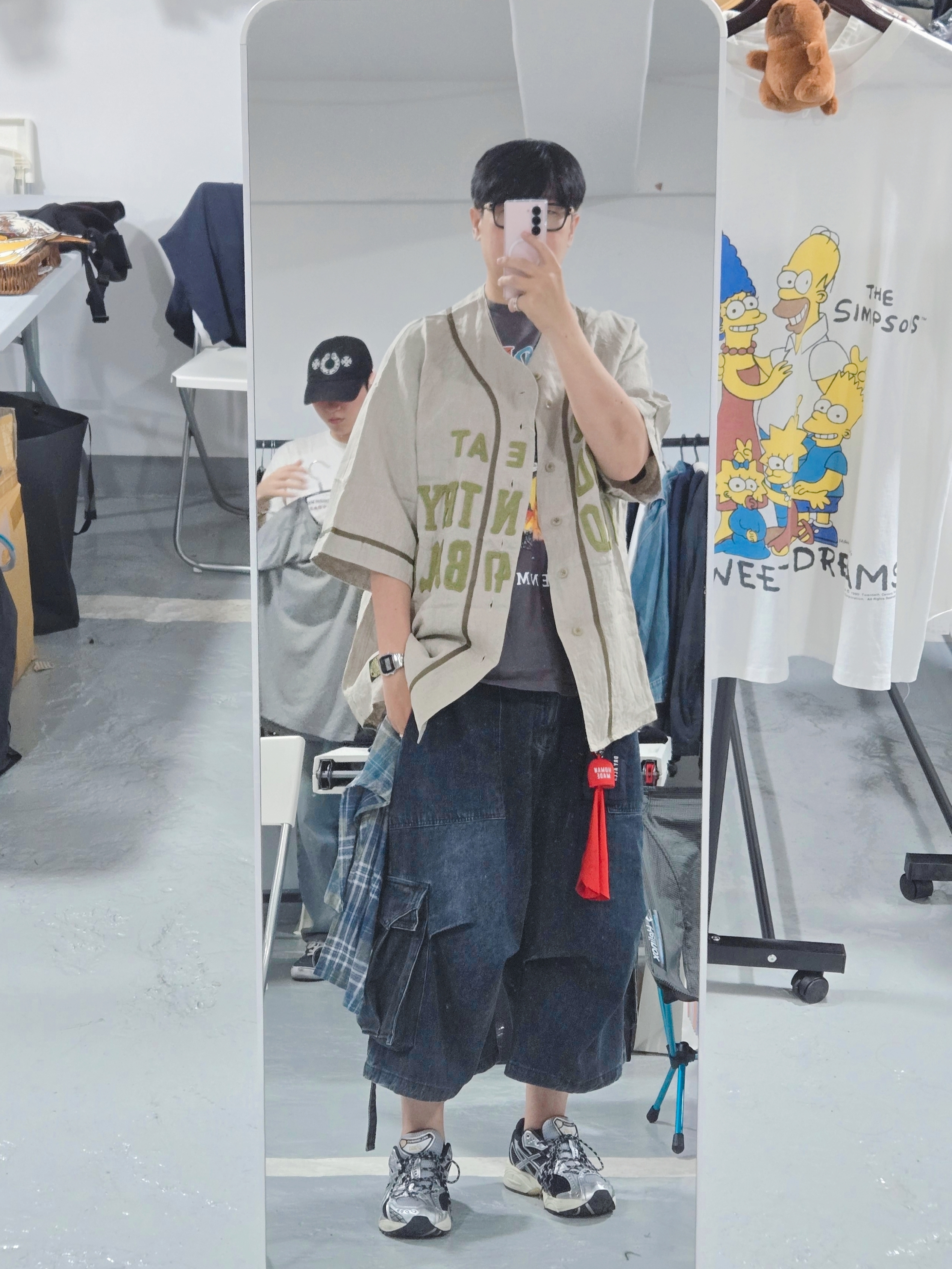 Kapital French Linen Great Kountry Baseball Shirt Beige, Kapital 20 Tenjiku Burning Piano Crew T-Shirt Black White 착용 스타일