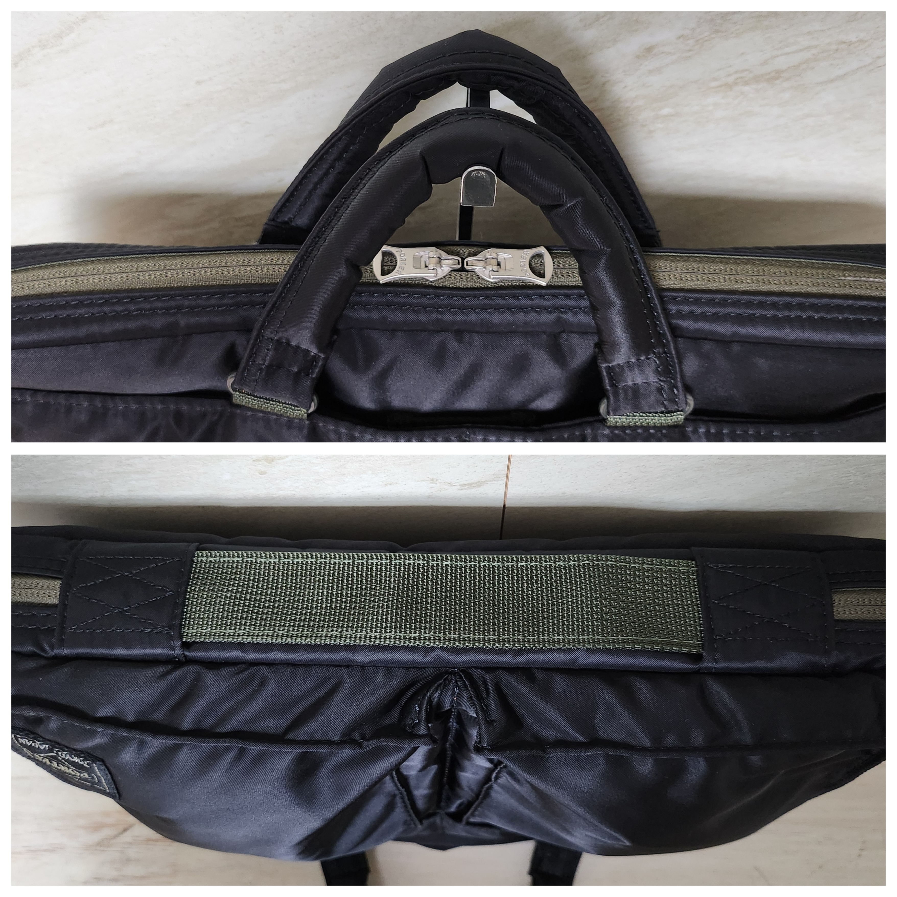 Porter PX Tanker Carrying Equipment Strap 50 Black, Porter PX Tanker Operator Bag 13 Black 착용 스타일 - 7