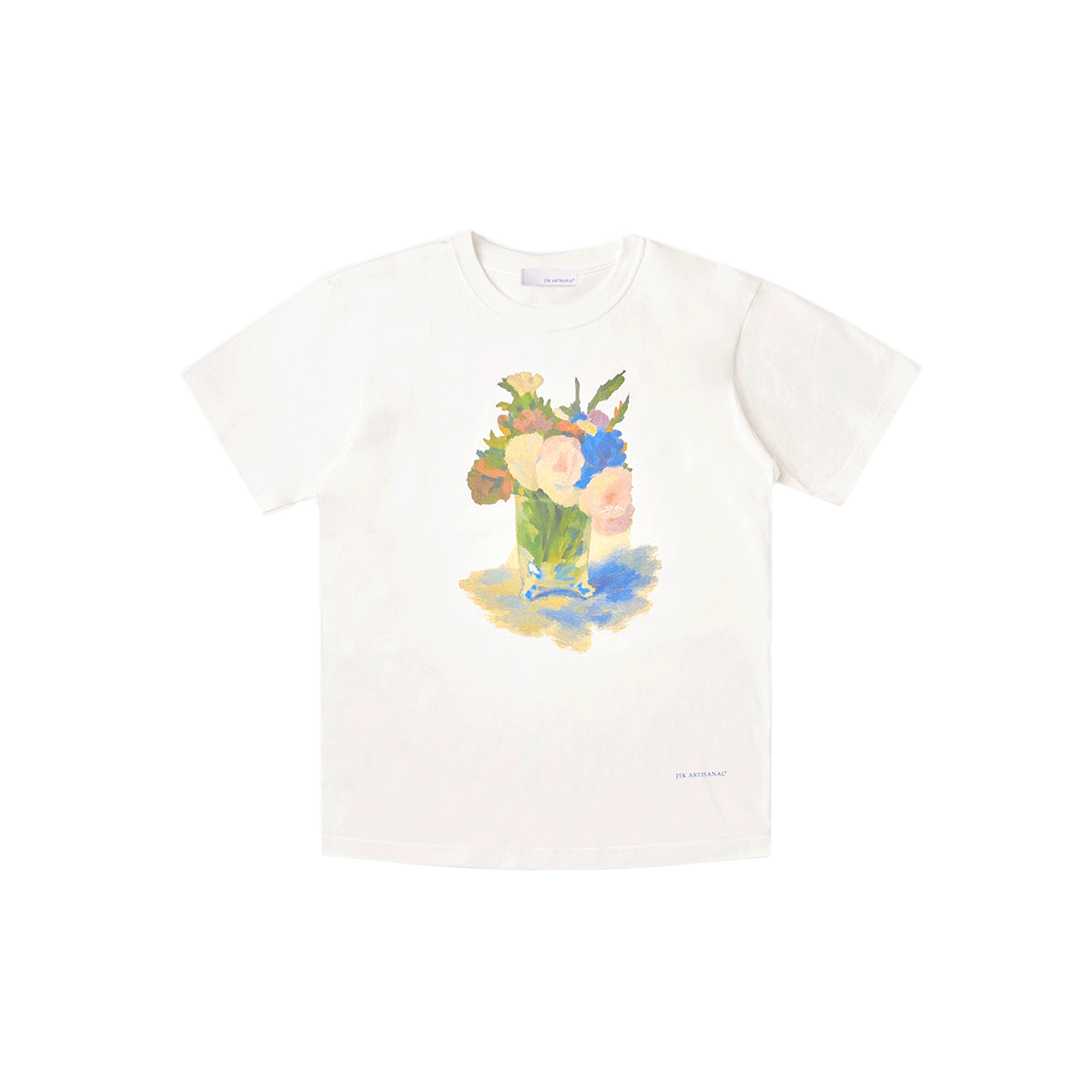 JTK_ARTISANAL_TL23 Jtk Artisanal Layered Flower T-Shirts White