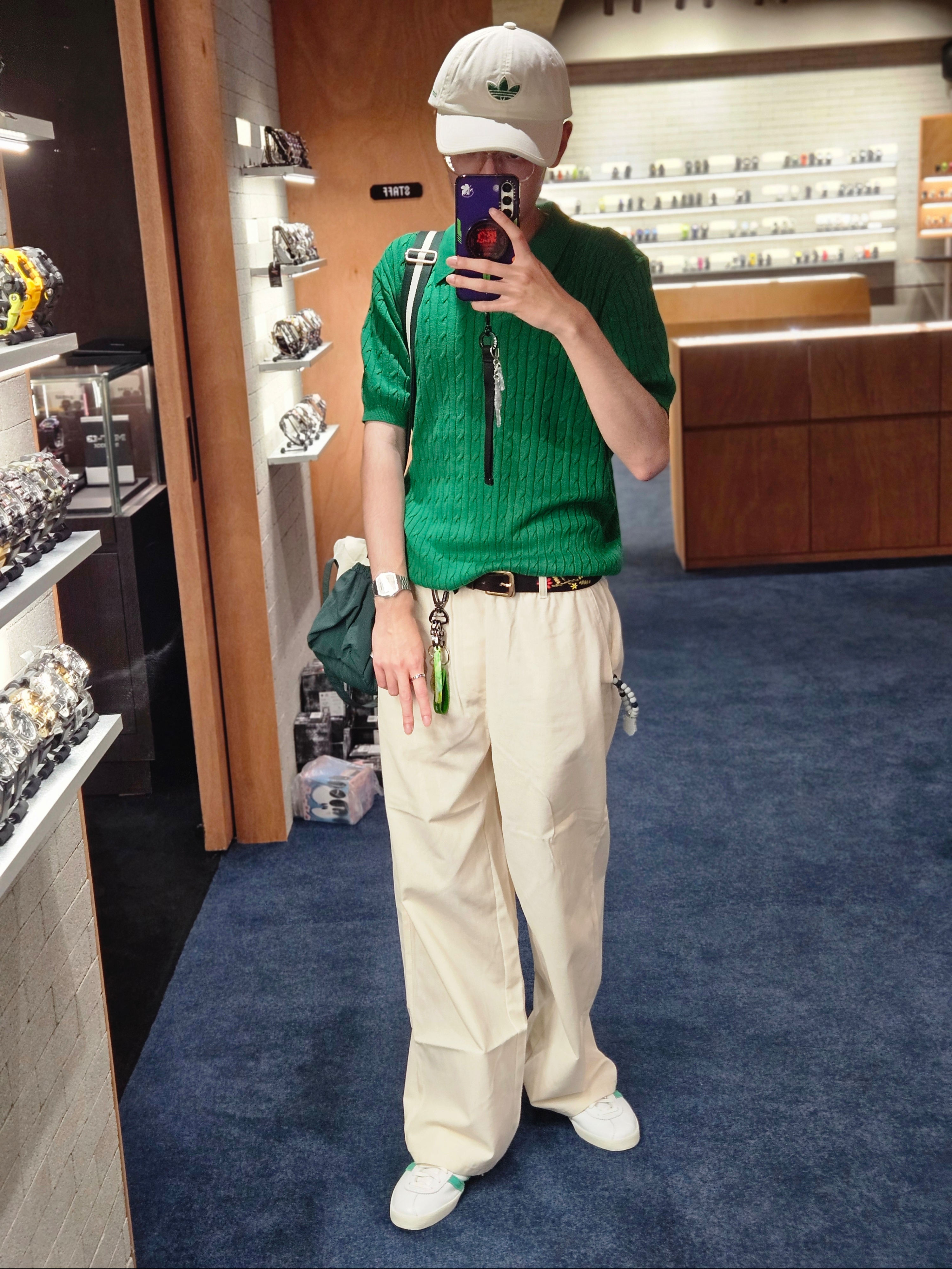 Adidas x Sporty & Rich Cap Chalk White Green, (W) Adidas x Sporty & Rich Blanc Cloud White Off White 착용 스타일
