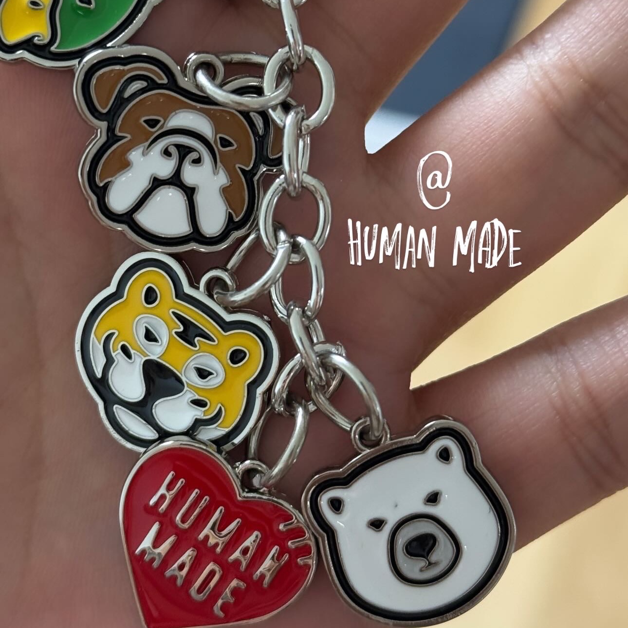 Human Made Animal Keyring Silver 착용 스타일
