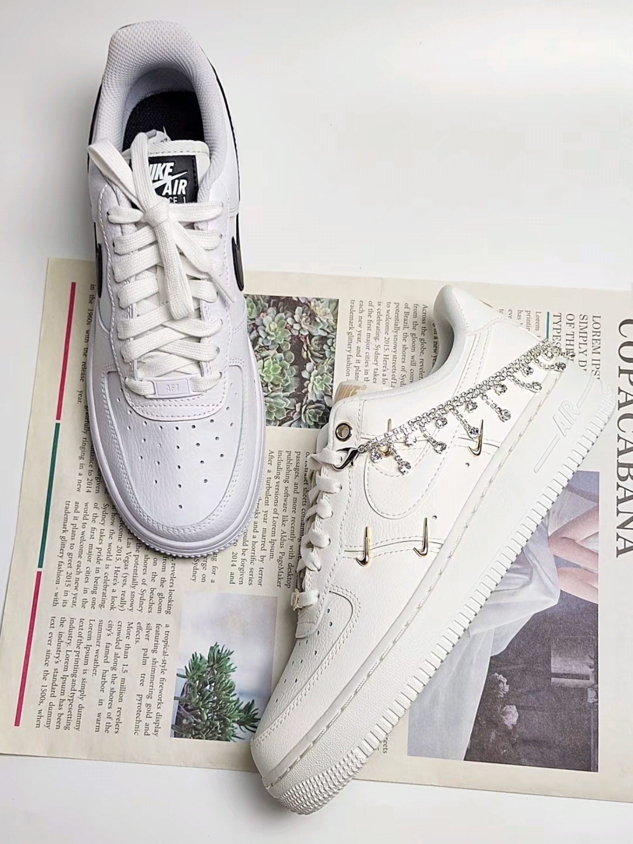 (W) Nike Air Force 1 Low '07 LX Sail Metallic Gold, Nike Air Force 1 '07 Low White 착용 스타일