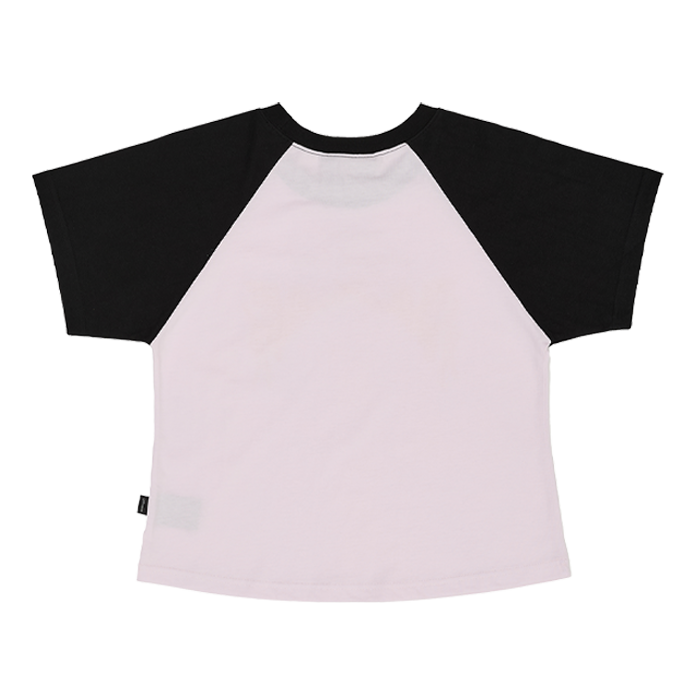 고다신 엔젤 캣츠 래글런 티셔츠 블랙+핑크(GODASHIN Angel Cats Raglan T-Shirt Black+Pink) - 2