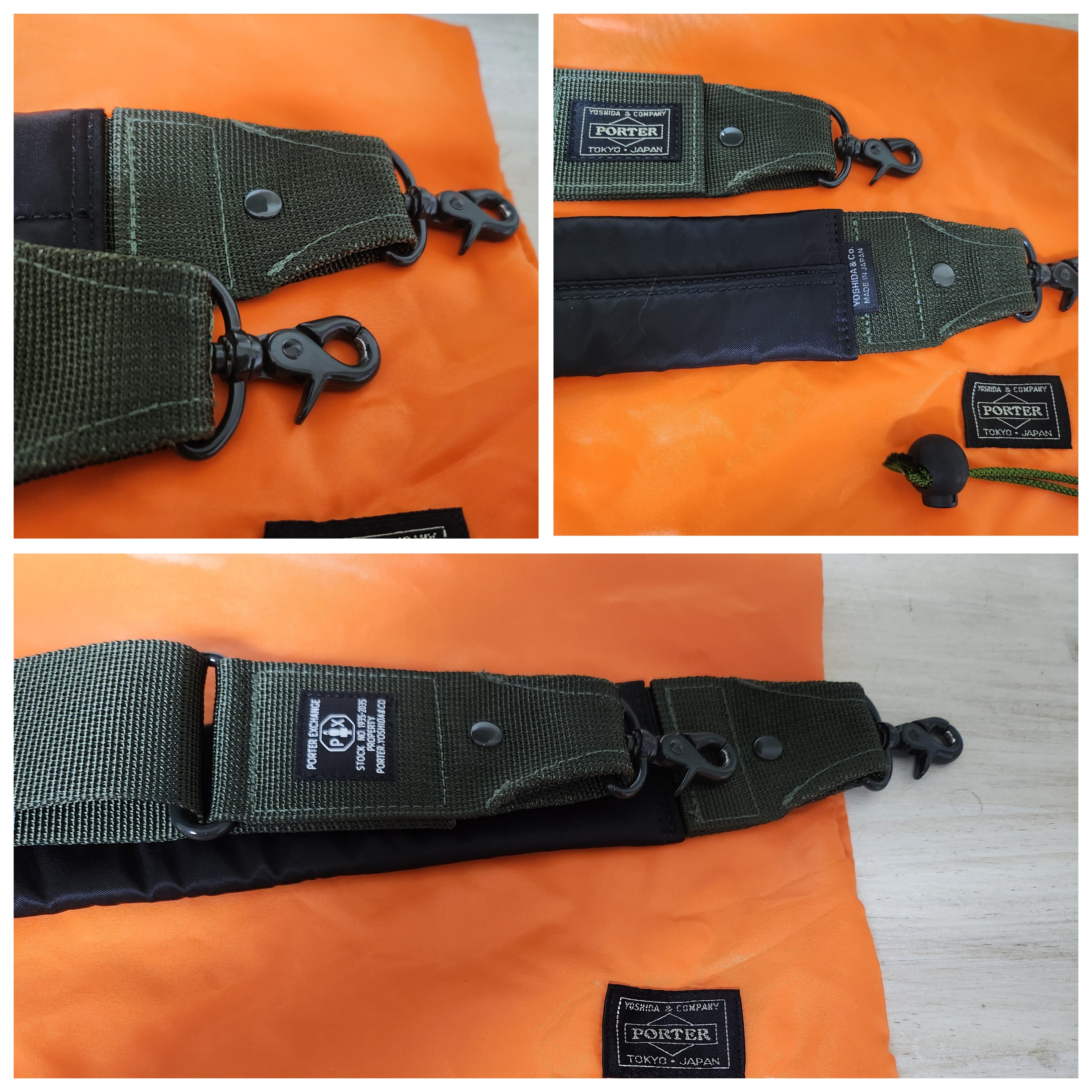 Porter PX Tanker Carrying Equipment Strap 50 Black, Porter PX Tanker Operator Bag 13 Black 착용 스타일 - 2