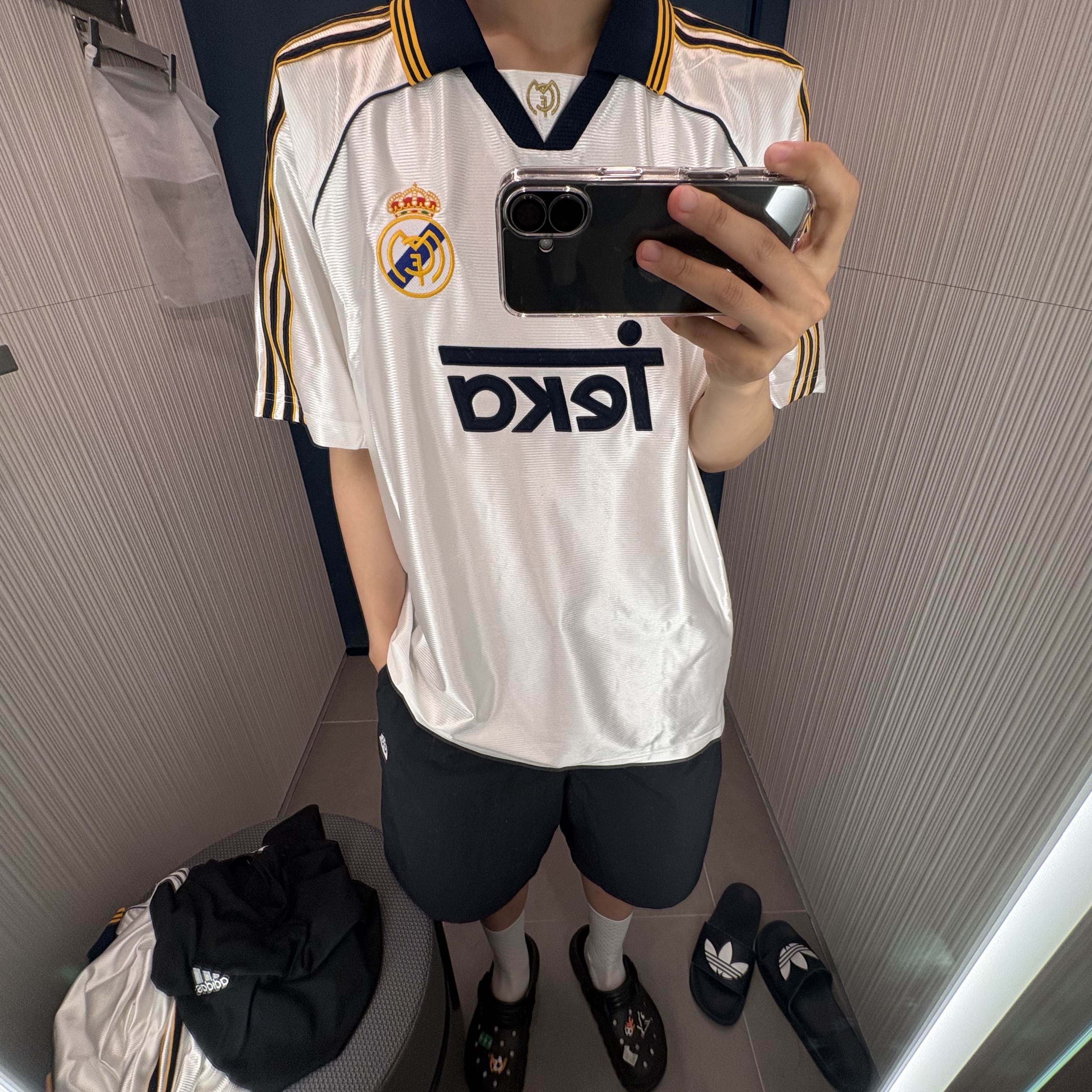 Adidas Real Madrid 99/00 Home Jersey White - KR Sizing (Non Marking Ver.) 착용 스타일