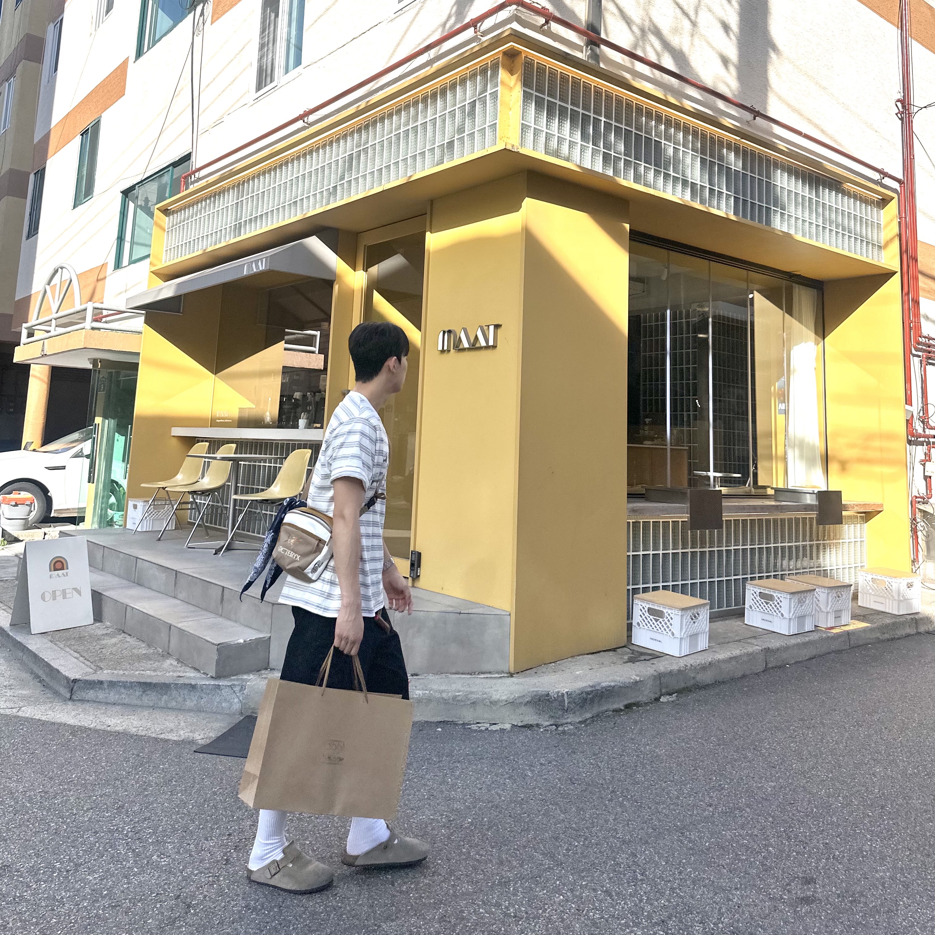 Birkenstock Boston Soft Footbed Taupe - Regular, Arc'teryx x Beams Mantis 2 Waist Pack Nagomi 착용 스타일 - 2