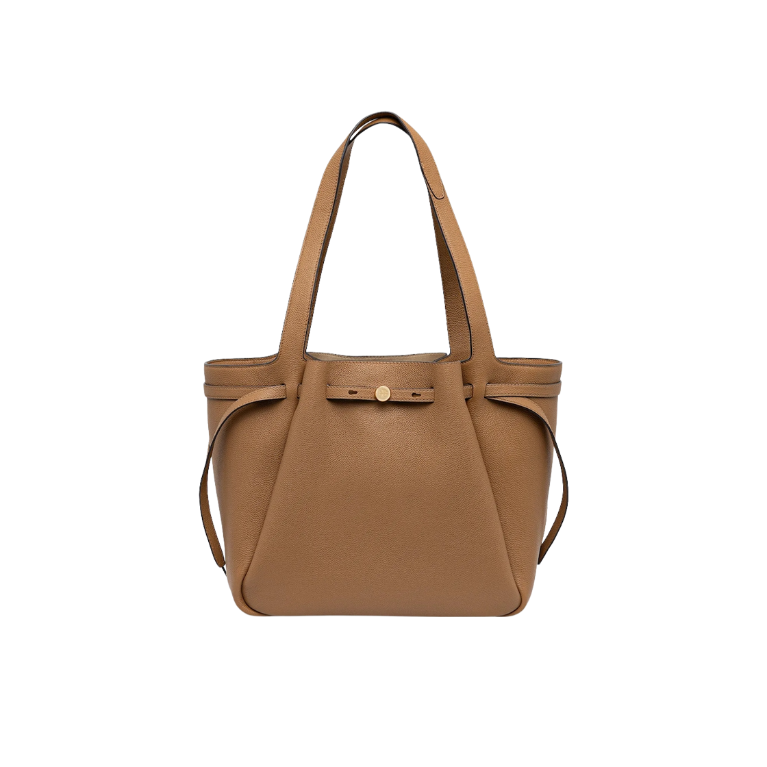 163388-227 Tory Burch Romy Pebbled Leather Shoulder Bag Tiramisu