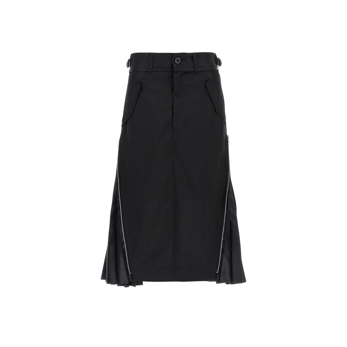 (W) 사카이 수팅 믹스 스커트 블랙((W) Sacai Suiting Mix Skirt Black)