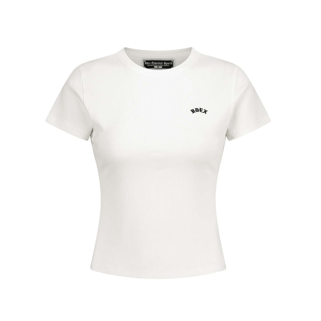 에이치덱스 에센셜 리브드 릴렉스핏 숏 슬리브 White(HDEX Essential Ribbed Relaxed Fit Short Sleeve White) - 1