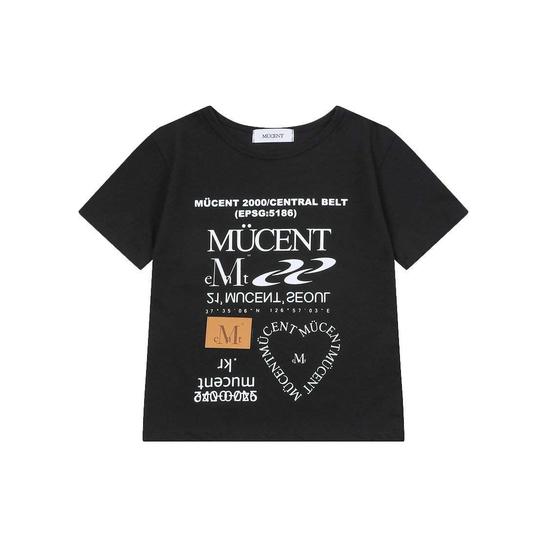 P00000YA MUCENT Soho Signatrue Logo Collection Half T Black