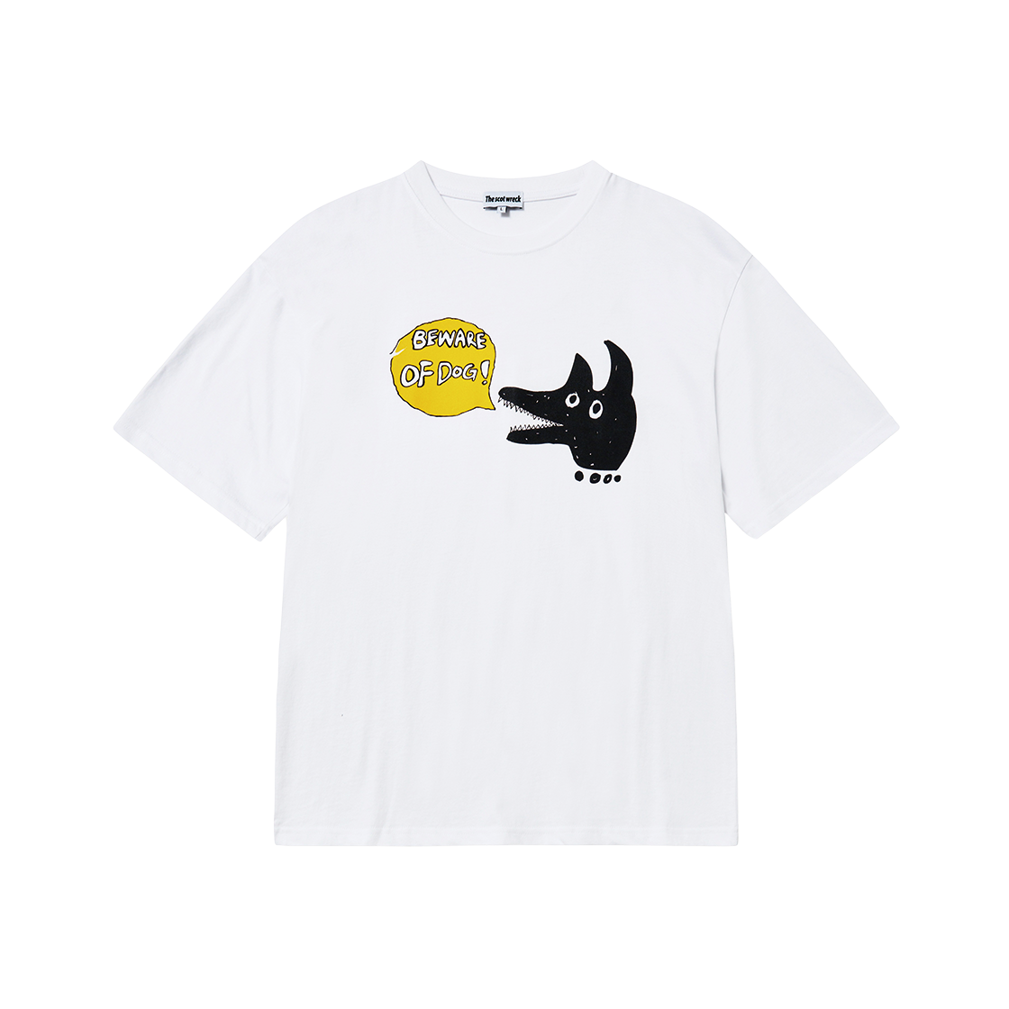 SW251008 THE SCOT WRECK Beware Of Dog White