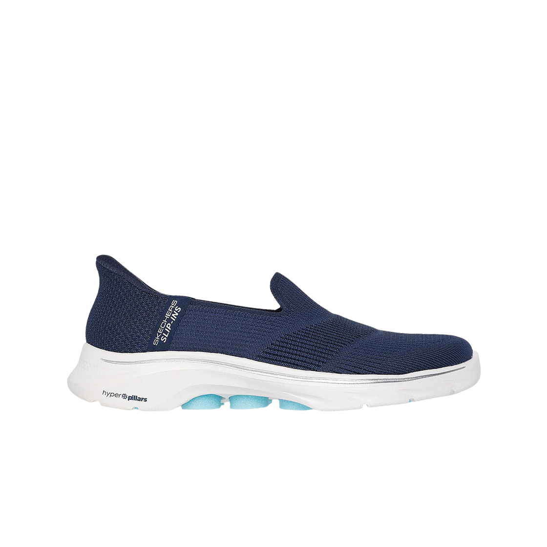 125258-NVAQ (W) Skechers Go Walk 7 Slip Ins Navy Aqua