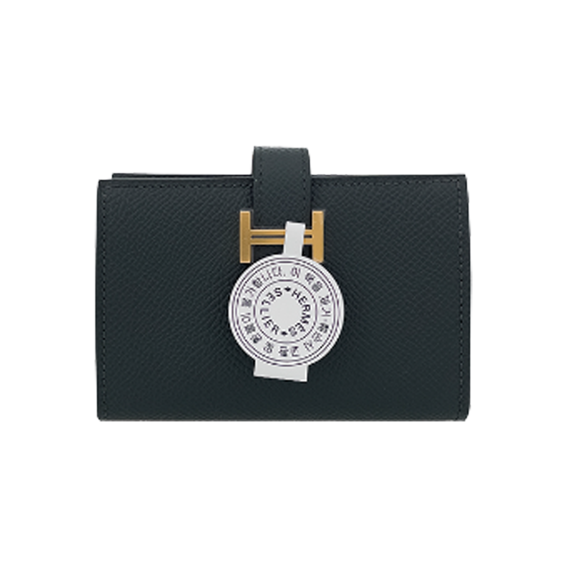 IT34A7LAQ8VU Hermes Bearn Card Holder Vert Mangrove Gold K Stamp - 대표 이미지 #1