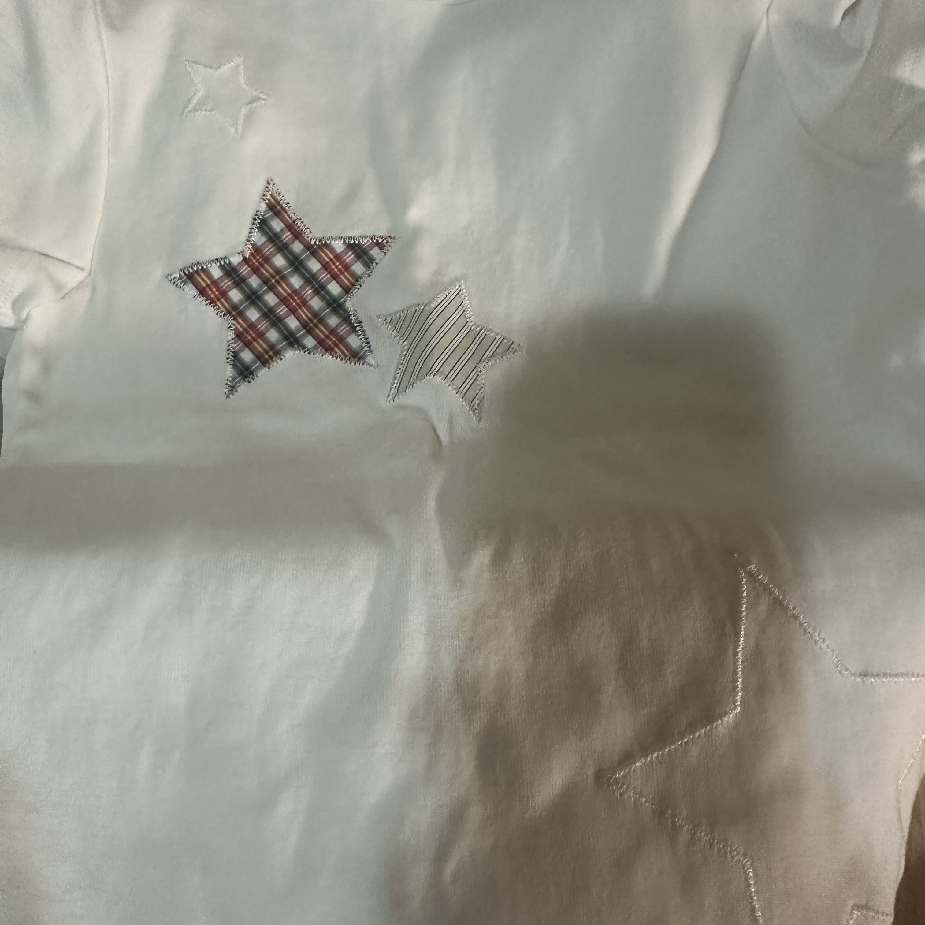 AEAE Check Star Tee White 착용 스타일