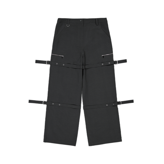 GDS51RULP01CH0M [KREAM 단독] GODASHIN Square Ring Belt Pants Charcoal